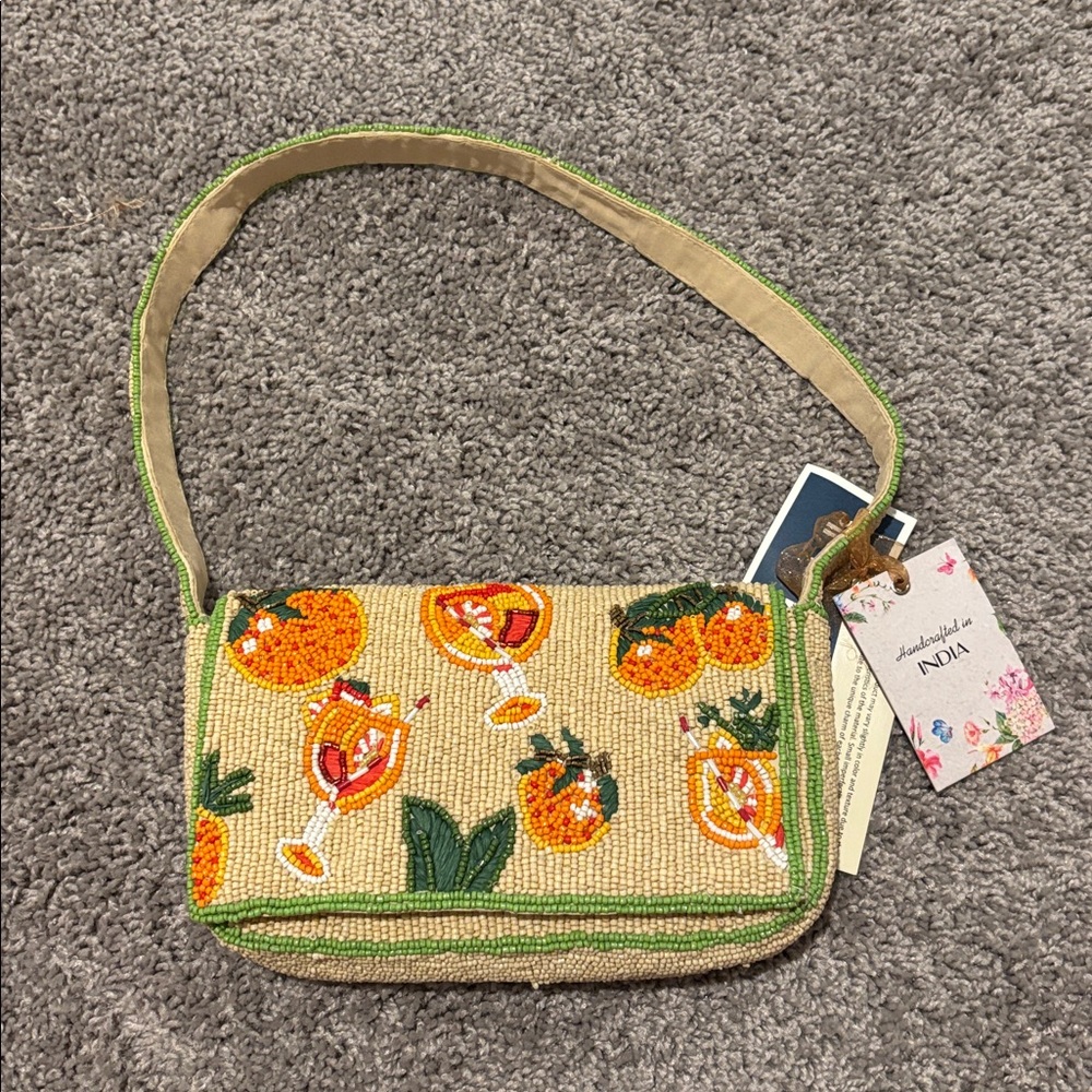 Beaded Aperol Spritz Shoulder Bag
